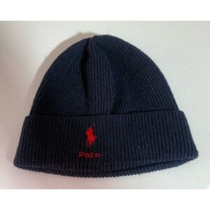 Men's POLO RALPH LAUREN Navy Blue   Beanie Cap ONE SIZE